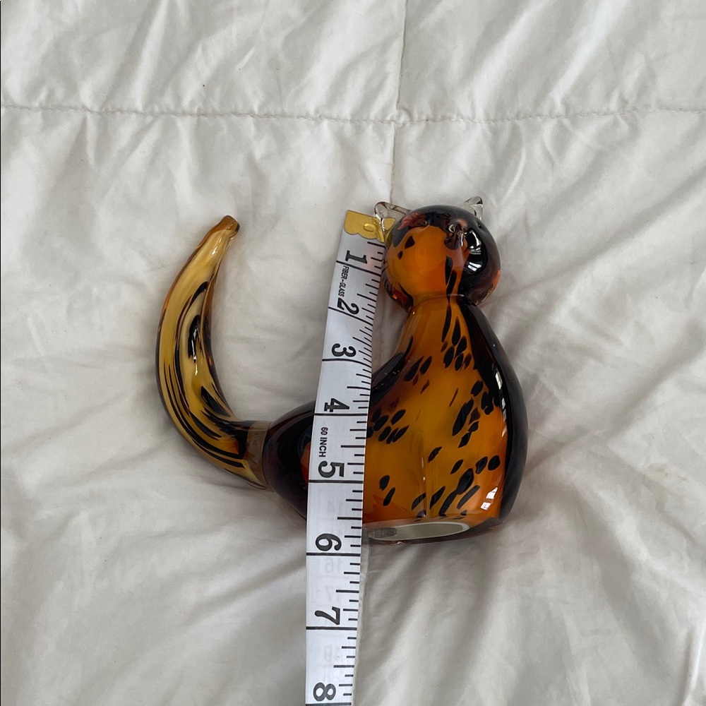 Home Essentials Glass Cat Figurine - Amber and Black - Picture 5 of 5